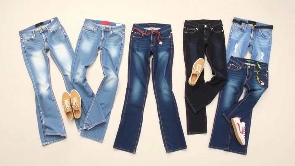 Bootcut jeans låg midja gör comeback